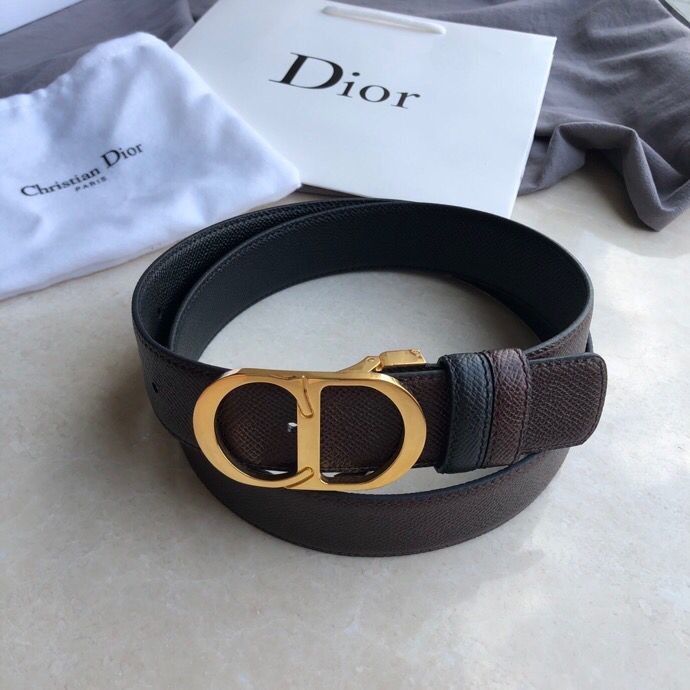 Dior Stainless steel CD buckle men s belt width 3.5cm