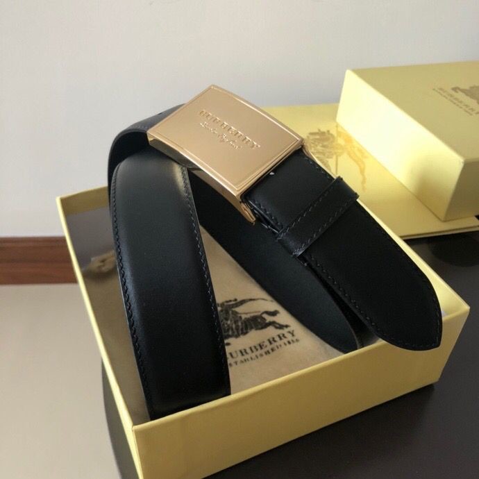 Burberry Classic buckle full cowhide men s belt 3.5cm