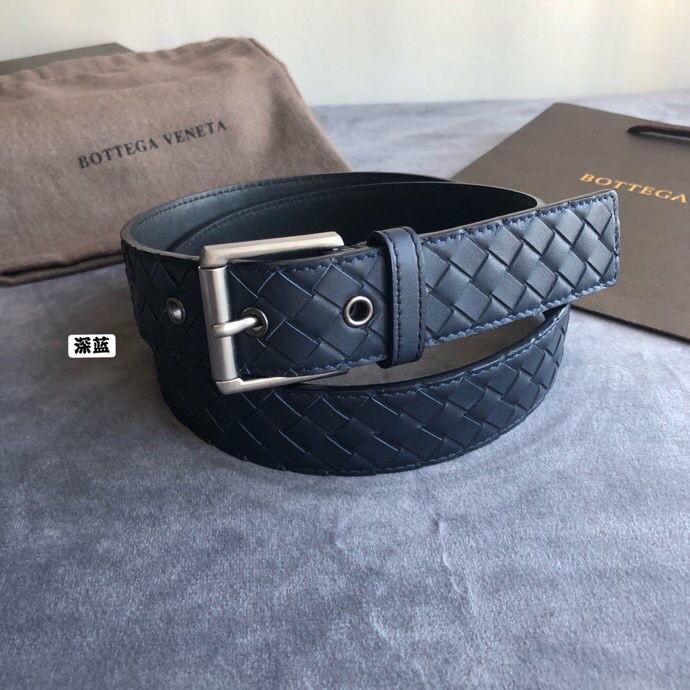 Bottega Veneta Men s hand-woven cowhide buckle belt 3.5cm