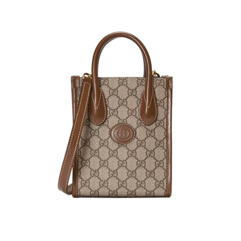 Gucci Mini Tote Bag with Interlocking G in GG Supreme 671623