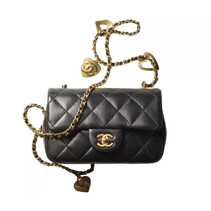 Chanel Mini Flap Bag Heart Chain AS3456