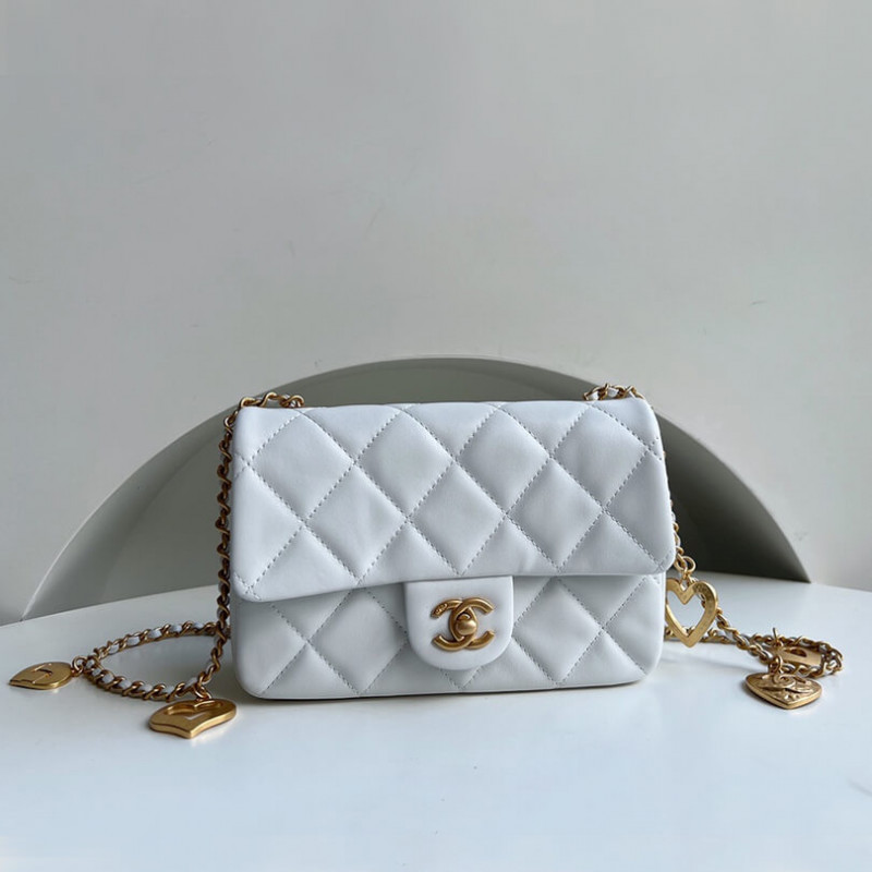 Chanel Mini Flap Bag Heart Chain AS3456