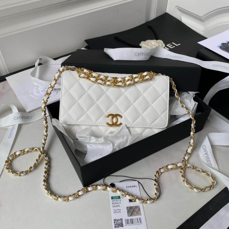 Chanel Grained Calfskin Wallet on Chain AP3019