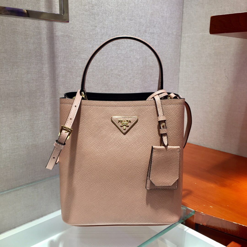 Prada Saffiano Leather Medium Panier Bag 1BA212