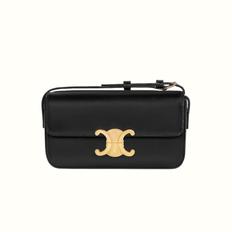 Celine Shoulder Bag Claude In Shiny Calfskin 194143