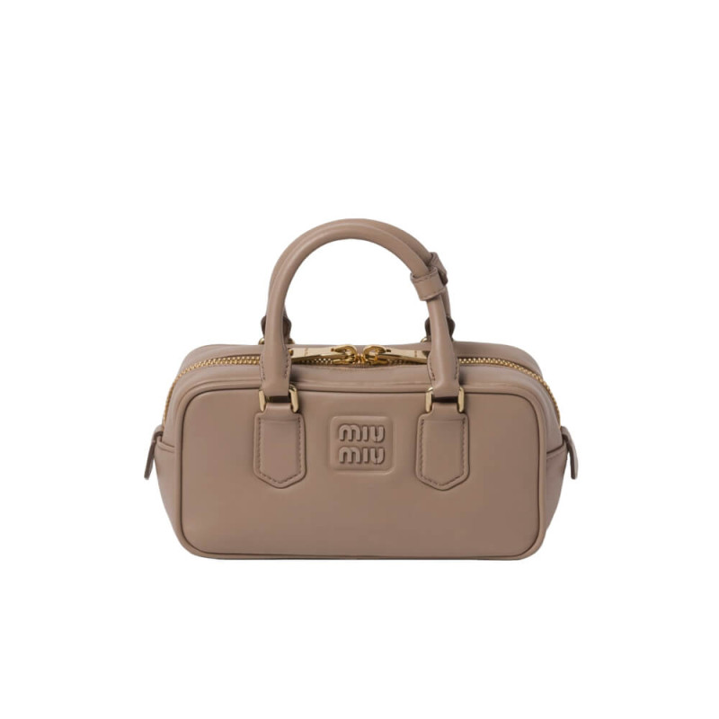 Miu Miu Arcadie Leather Bag 5BB142 Cameo