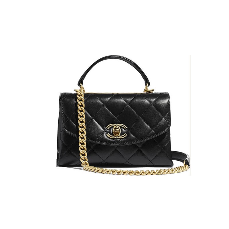 Chanel Flap Bag With Top Handle AS1174