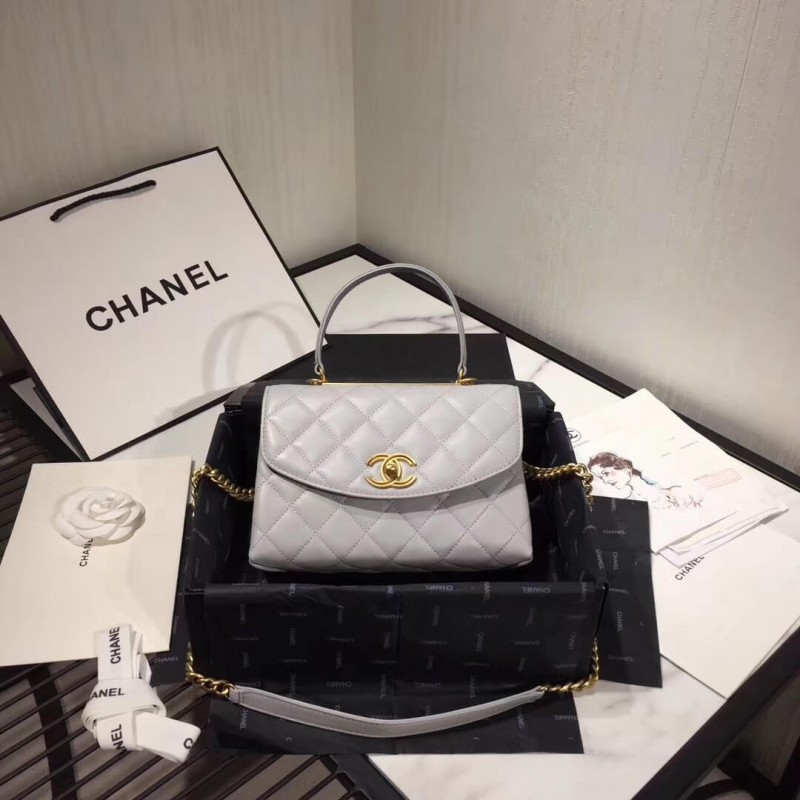 Chanel Flap Bag With Top Handle AS1174