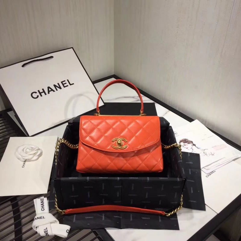 Chanel Flap Bag With Top Handle AS1174