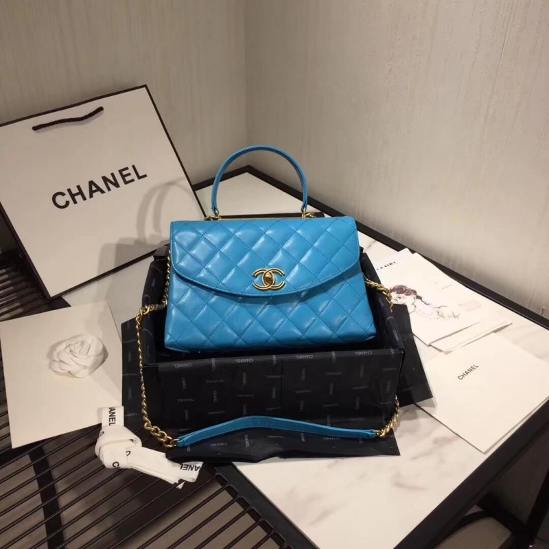 Chanel Flap Bag With Top Handle AS1174