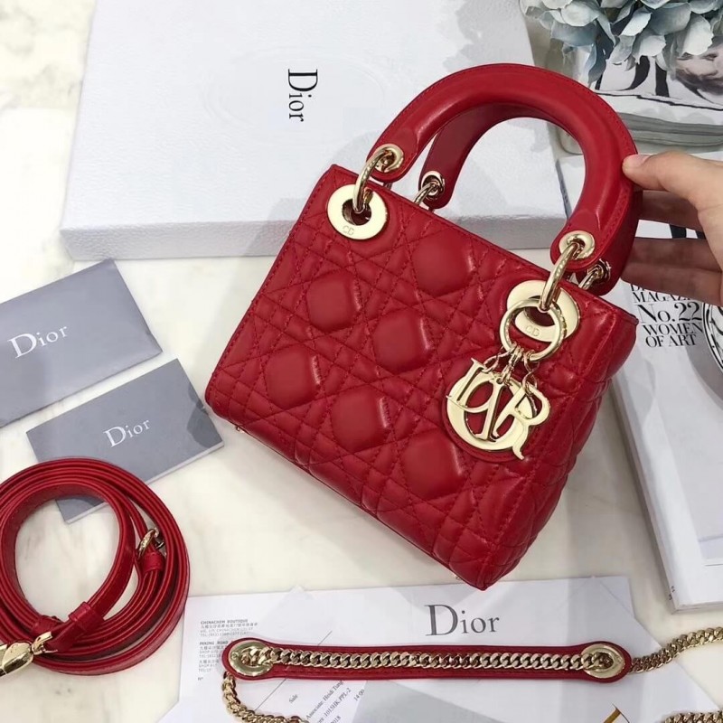 Christian Dior Lambskin Mini Lady Dior Bag 44500