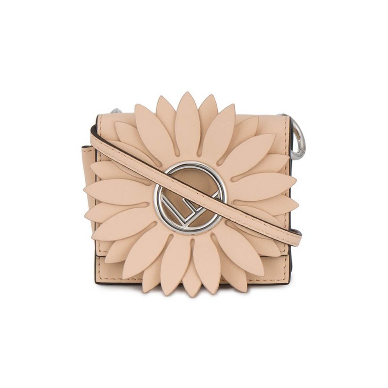 Fendi Micro Kan I Logo Gerbera Leather Shoulder Bag 8BS003