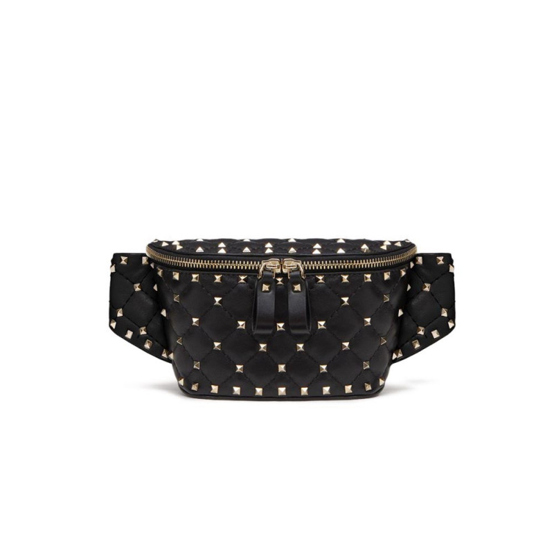 Valentino Garavani Rockstud Spike Waxy Leather Belt Bag 0620B