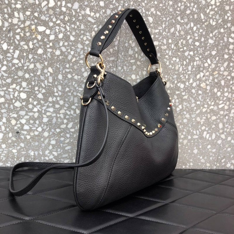 Valentino Garavani Twinkle Studded Small Leather Hobo Bag 2095