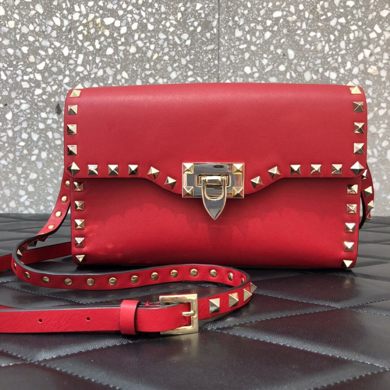 Valentino Garavani Rockstud Calfskin Crossbody Bag 0181