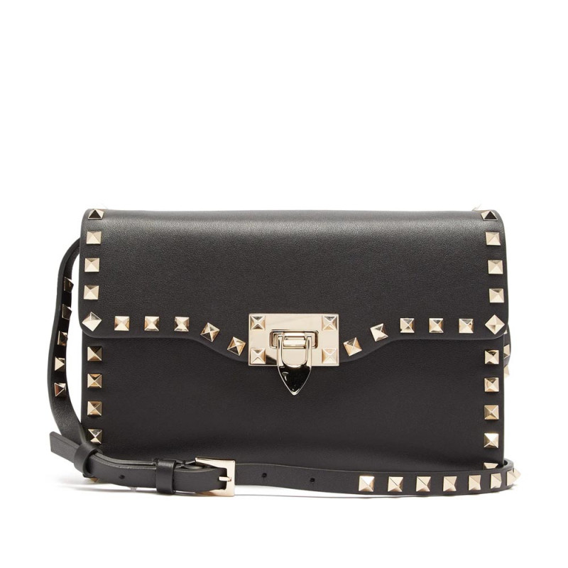 Valentino Garavani Rockstud Calfskin Crossbody Bag 0181