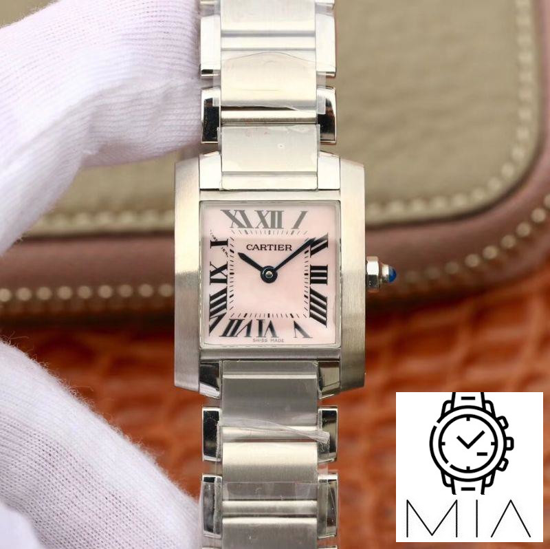 Cartier Tank Francaise Ladies W51028Q3 Pink Dial