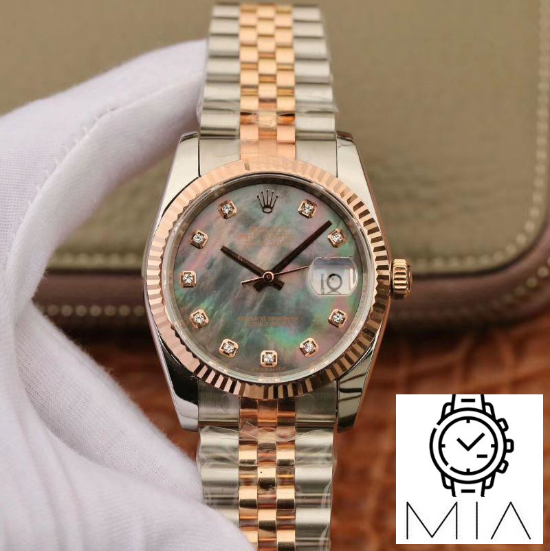 Rolex Datejust 36mm GM Factory Grey Mother-Of-Pearl Dial