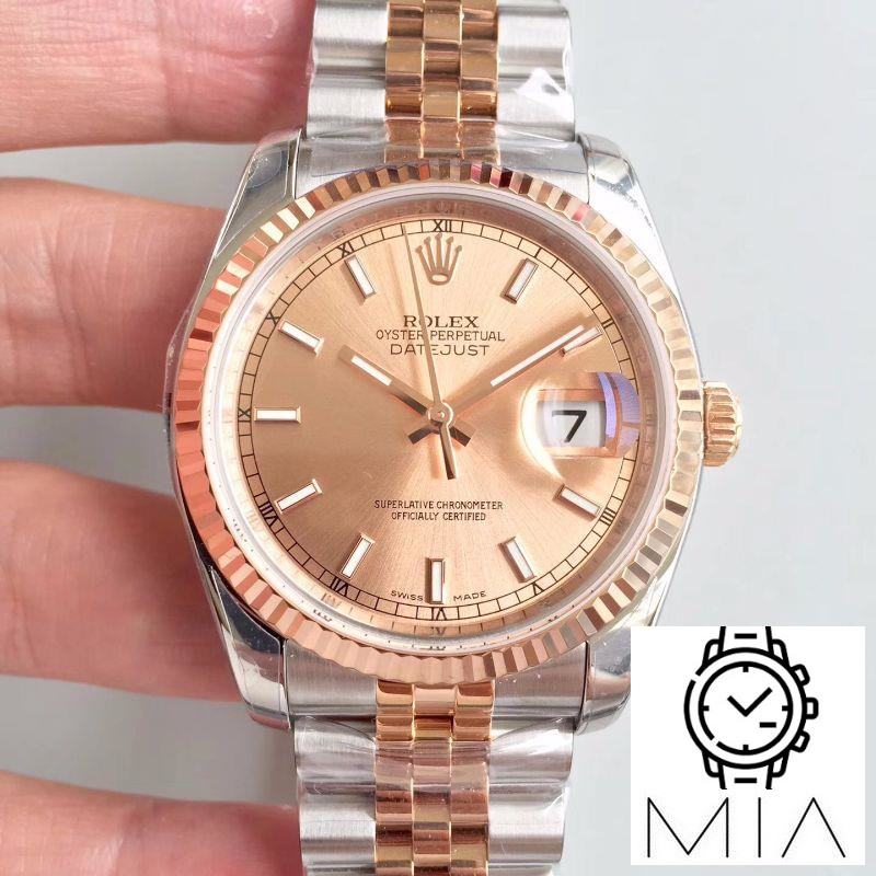 Rolex Datejust 116234 36mm AR Factory Rose Gold Dial