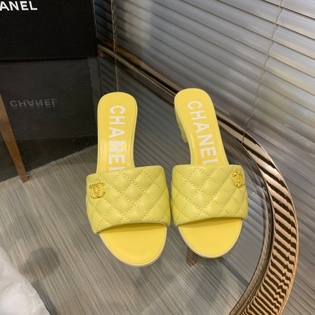 Chanel imported leather slippers