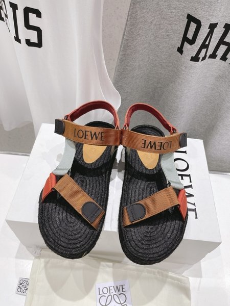 Loewe platform color block sandals