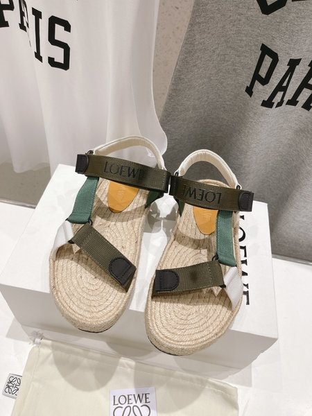 Loewe platform color block sandals