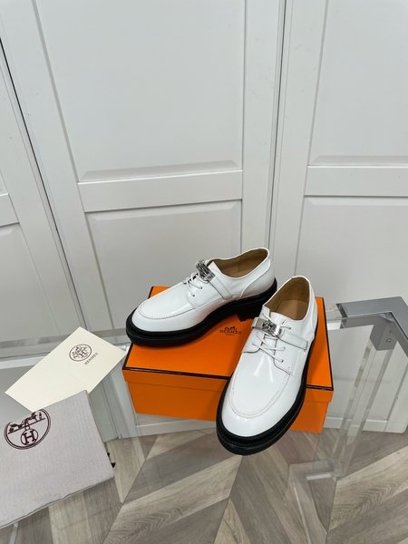 Hermes First Kelly platform derby shoes