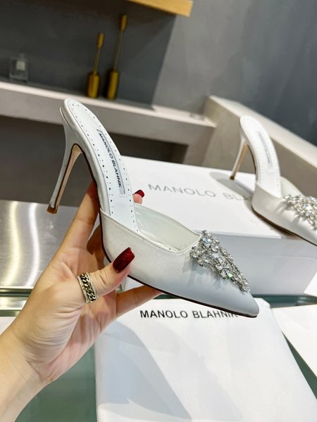 Manolo Blahnik rhinestone sandals