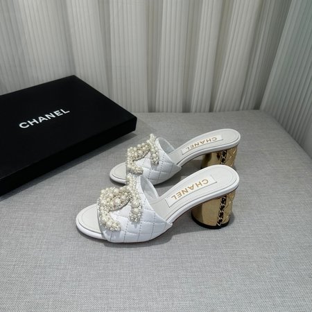 Chanel Original calf leather block heel sandals