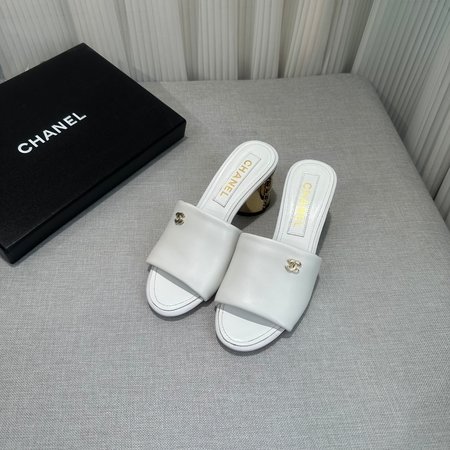 Chanel Original calf leather block heel sandals