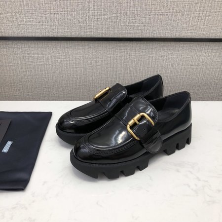 Prada Platform leather loafers