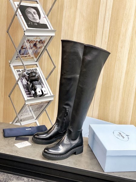 Prada Dark series stretch boots