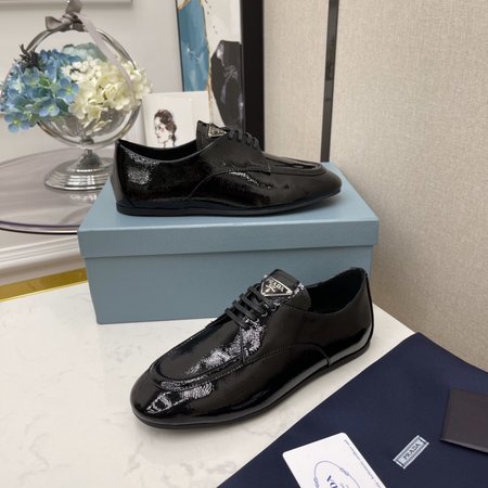 Prada Triangle Logo lace-up loafers