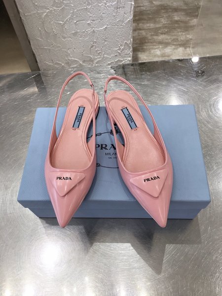 Prada Iconic patent leather women s shoes with triangle logo