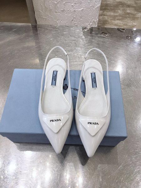 Prada Iconic patent leather women s shoes with triangle logo