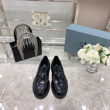 Prada Triangle Logo Loafers