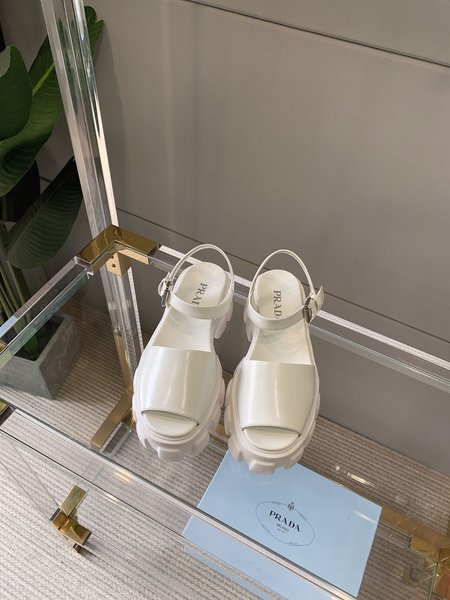 Prada Platform leather sandals