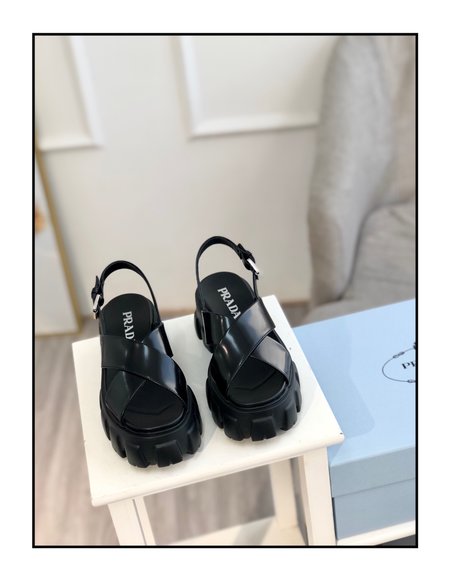 Prada Platform sandals with cross straps