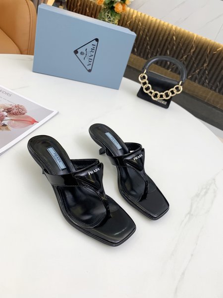 Prada Kitten Heels Flip Flops