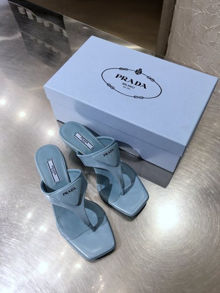 Prada Kitten Heels sharp fire sandals triangle logo