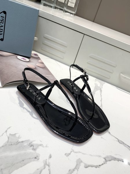 Prada Back empty sandals flat