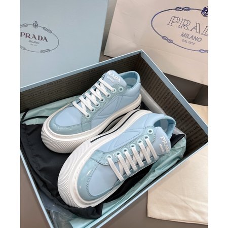 Prada Silhouette design inverted triangle logo sneakers