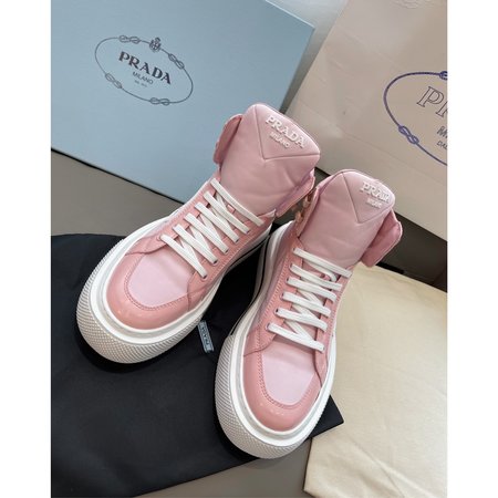 Prada Silhouette design inverted triangle logo sneakers