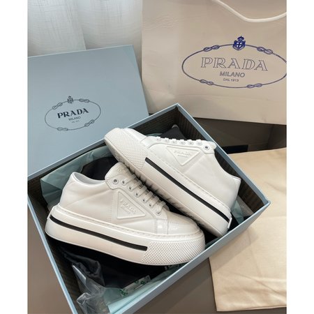 Prada Silhouette design inverted triangle logo sneakers