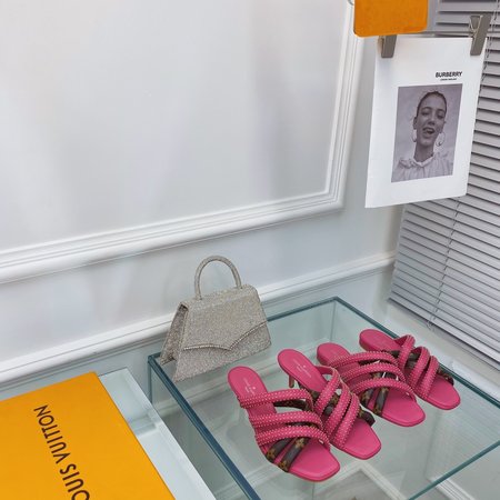 Louis Vuitton high heel slippers