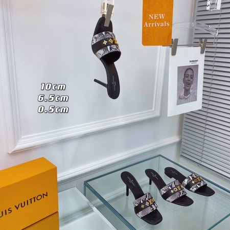 Louis Vuitton high heel slippers
