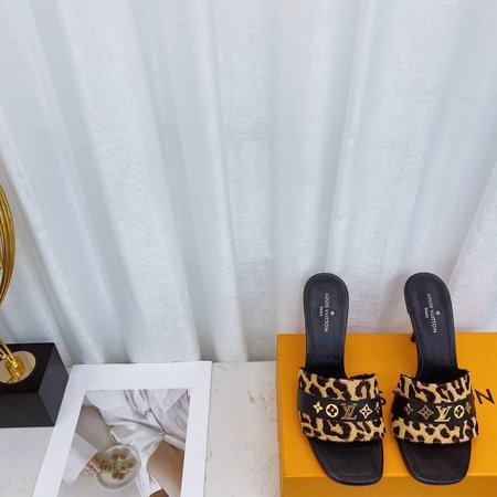 Louis Vuitton high heel slippers