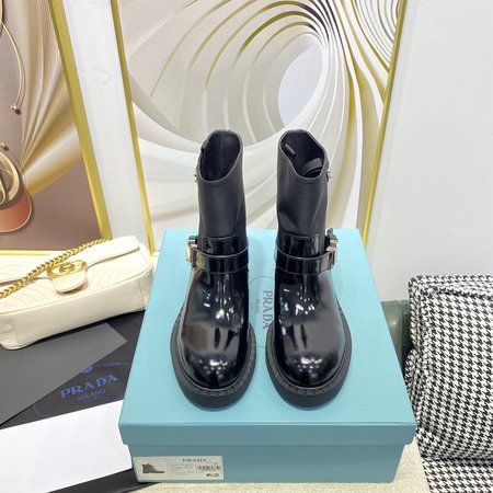 Prada Platform Moto Boot Martin Boots