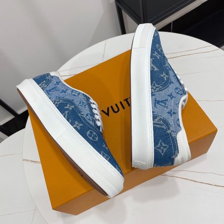 Louis Vuitton Ollie flat shoes denim canvas sneakers series