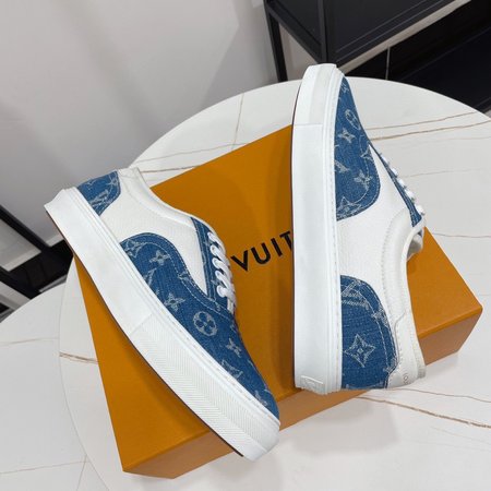 Louis Vuitton Ollie flat shoes denim canvas sneakers series